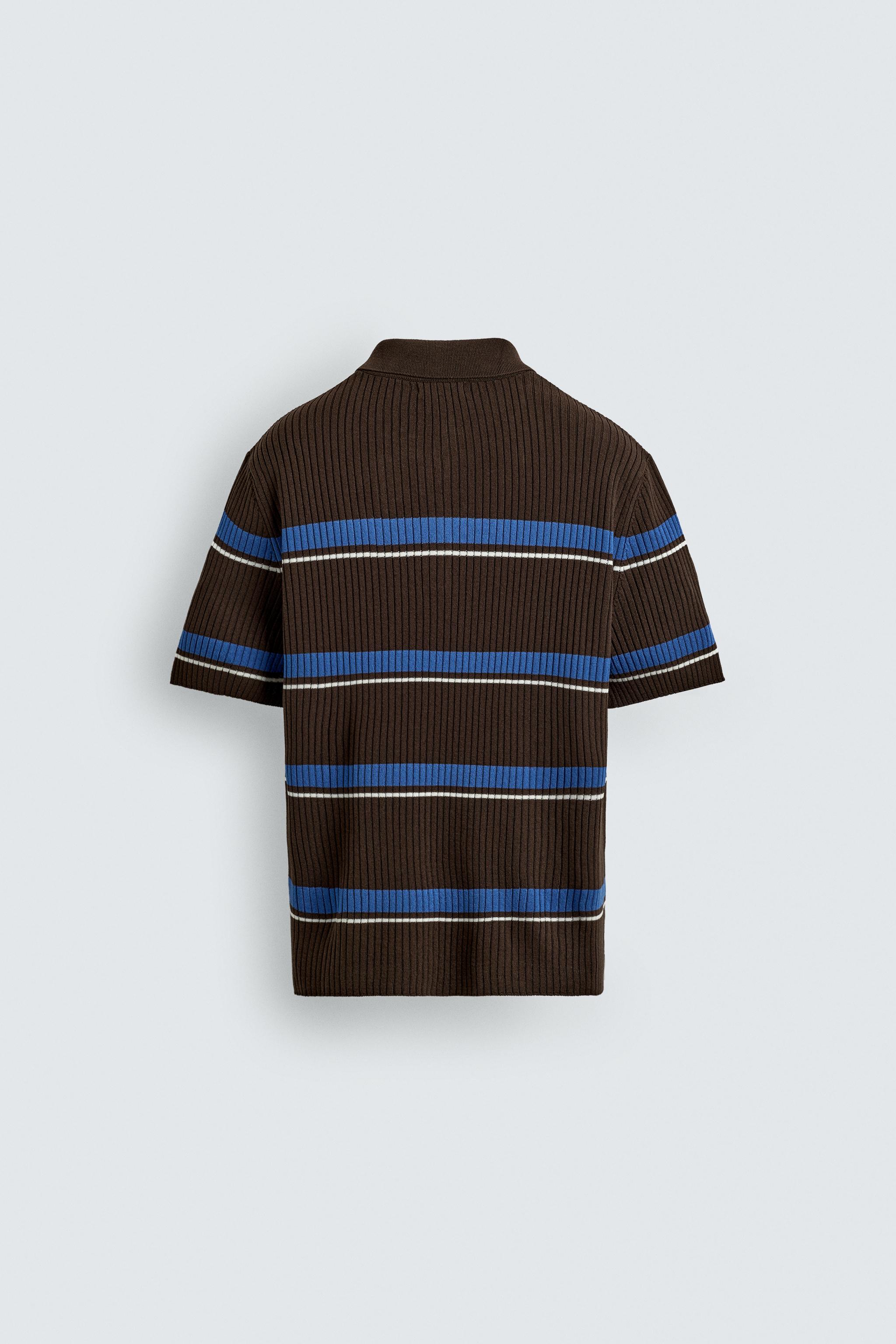 POLO EN MAILLE JACQUARD À RAYURES